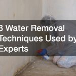 3 Water Removal Techniques Used by Experts