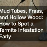Mud Tubes, Frass, and Hollow Wood  How to Spot a Termite Infestation Early